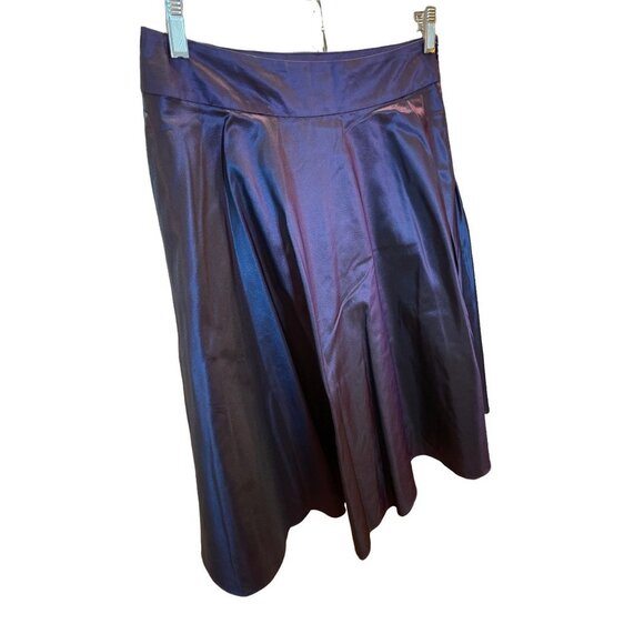 Banana Republic NWT Iridescent Purple A-Line Skirt Sz 4 - Picture 3 of 9